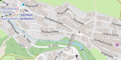 Pension auf Satellitenbild