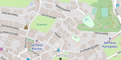Pension auf Satellitenbild