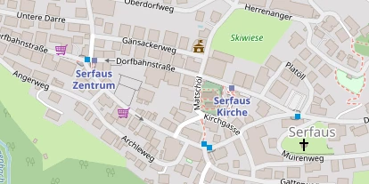 Pension auf Satellitenbild