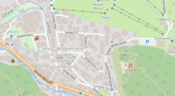 Pension auf Satellitenbild