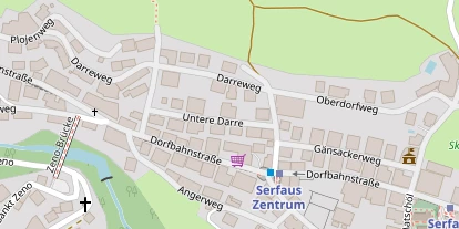 Pension auf Satellitenbild