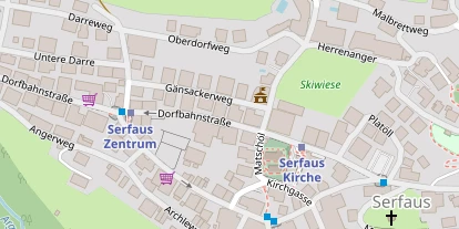 Pension auf Satellitenbild