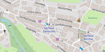 Pension auf Satellitenbild