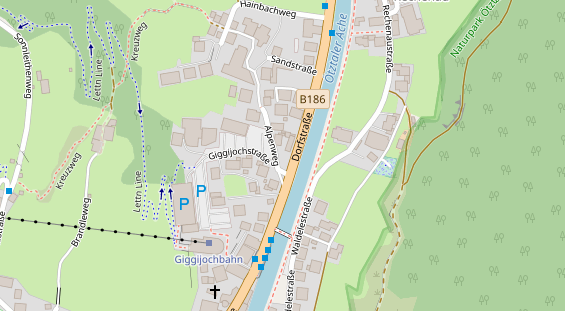 Pension auf Satellitenbild