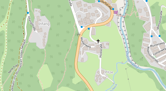 Pension auf Satellitenbild