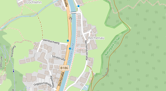 Pension auf Satellitenbild