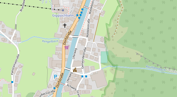 Pension auf Satellitenbild