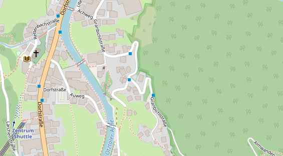 Pension auf Satellitenbild