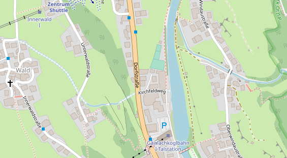 Pension auf Satellitenbild