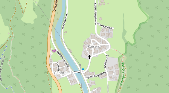 Pension auf Satellitenbild