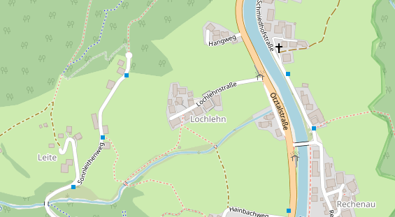 Pension auf Satellitenbild