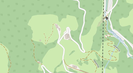 Pension auf Satellitenbild