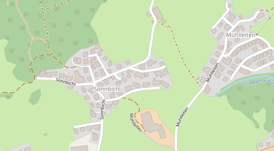 Pension auf Satellitenbild