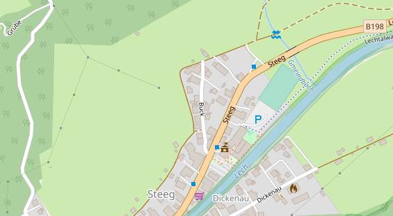 Pension auf Satellitenbild