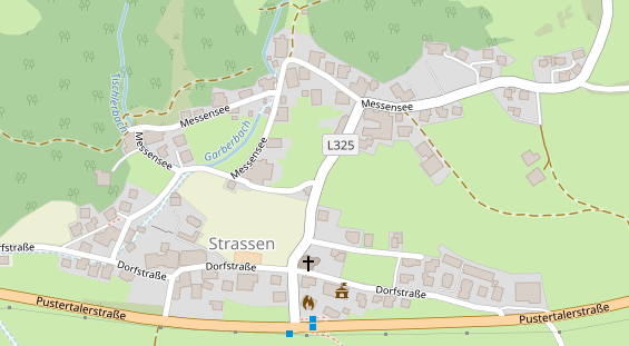 Pension auf Satellitenbild