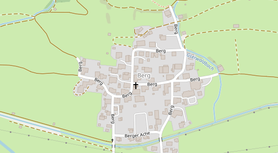 Pension auf Satellitenbild