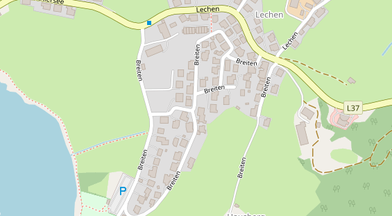 Pension auf Satellitenbild