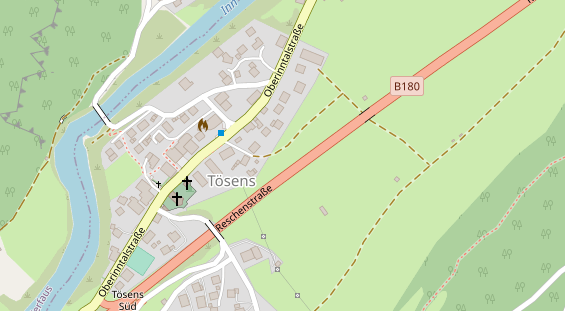 Pension auf Satellitenbild