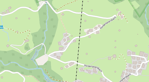 Pension auf Satellitenbild