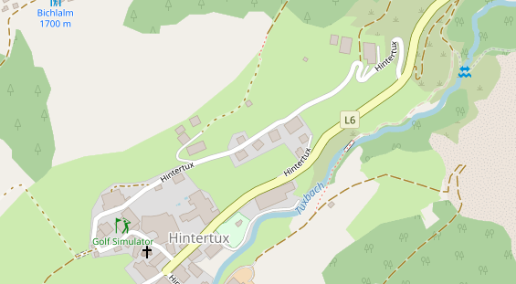 Pension auf Satellitenbild