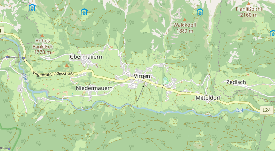 Pension auf Karte