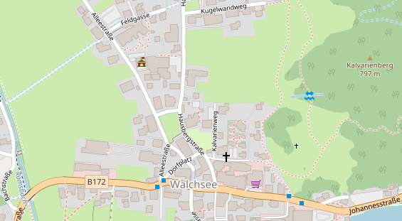 Pension auf Satellitenbild