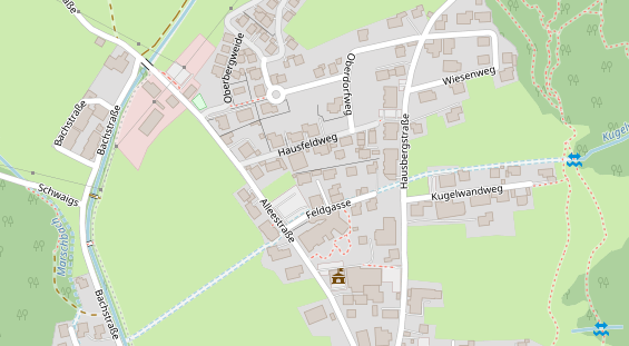 Pension auf Satellitenbild