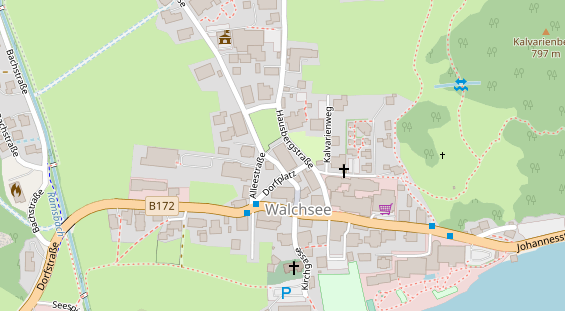 Pension auf Satellitenbild