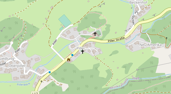 Pension auf Satellitenbild