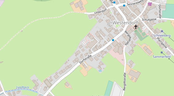 Pension auf Satellitenbild