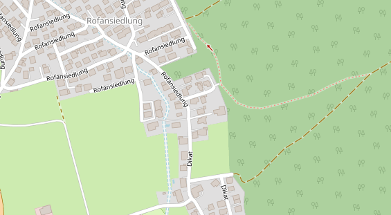 Pension auf Satellitenbild