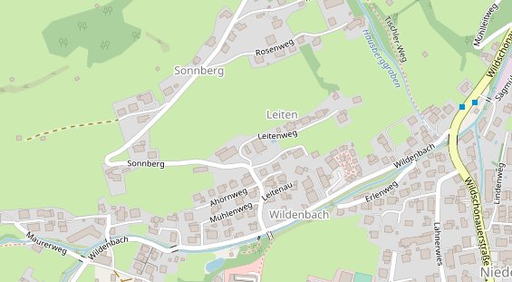 Pension auf Satellitenbild