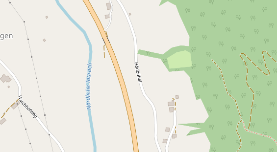 Pension auf Satellitenbild