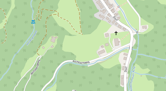 Pension auf Satellitenbild