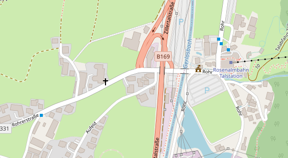 Pension auf Satellitenbild