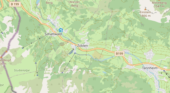 Pension auf Karte