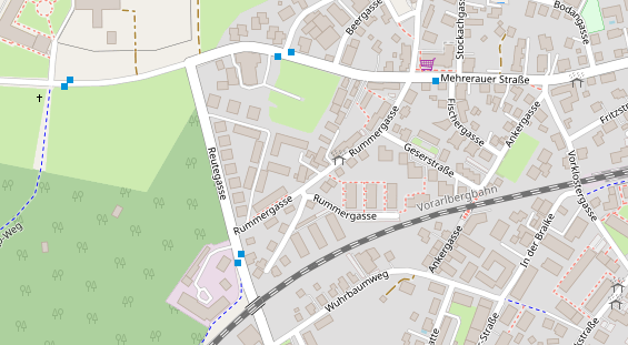 Pension auf Satellitenbild