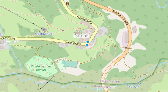 Pension auf Satellitenbild