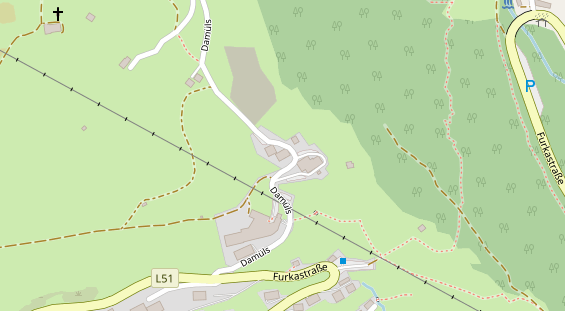 Pension auf Satellitenbild