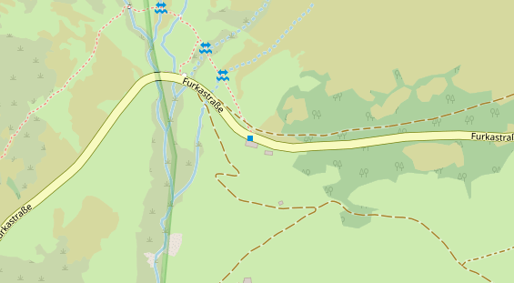 Pension auf Satellitenbild