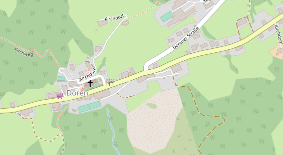 Pension auf Satellitenbild