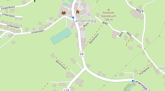 Pension auf Satellitenbild