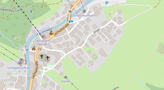 Pension auf Satellitenbild