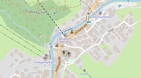 Pension auf Satellitenbild