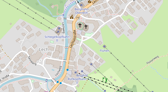 Pension auf Satellitenbild