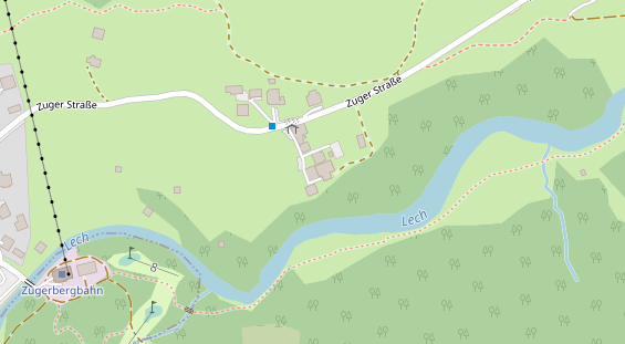 Pension auf Satellitenbild