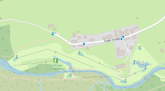 Pension auf Satellitenbild