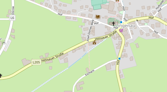 Pension auf Satellitenbild