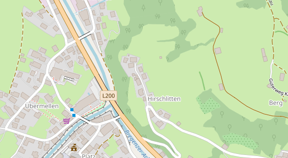 Pension auf Satellitenbild