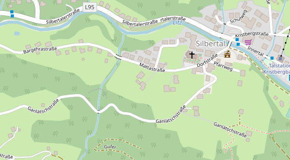 Pension auf Satellitenbild